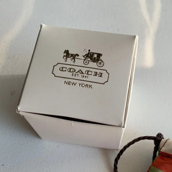 Coach Earrings Gold Tone and Purple Crystal/Glass Studs - Picture 13 of 17